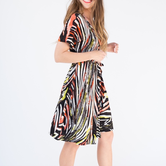 agnes and dora heritage wrap dress